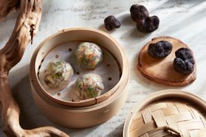 Vegetarian Dumpling With Black Truffle 