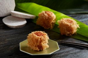 Yam Dumpling With Scallop, Diced Chicken,  Mushroom And Dried Shrimps