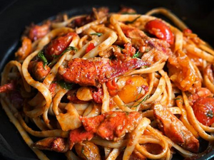 Spicy Lobster Linguine