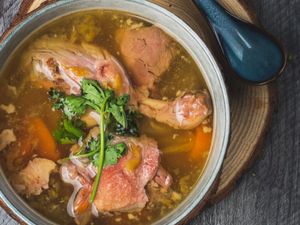 Duck and Mustard Greens Soup