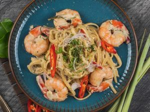 Coconut Prawn Linguine