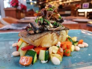 Black Cod Fish with Mushrooms