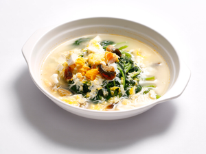 Poached Spinach With Golden & Silver Eggs 金银蛋浸苋菜  (Available after 6pm for Dinner)