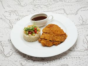 Hainanese Kurobuta Pork Chop, Fragrant Rice