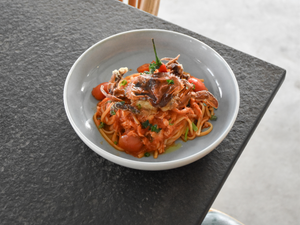 Soft-Shell Chilli Crab Linguine